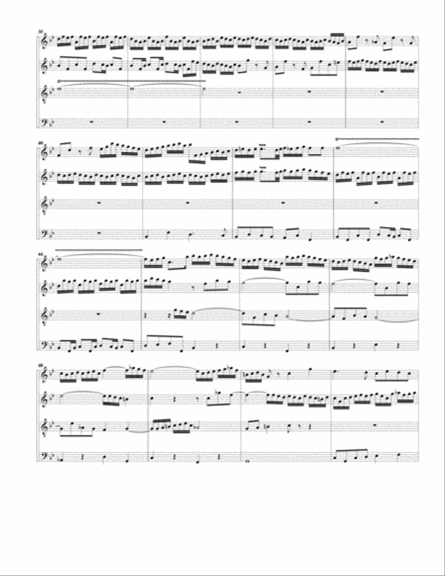 Fugue for organ, BWV 578 (Arrangement for 4 recorders) Recorder scores gallery preview page 3