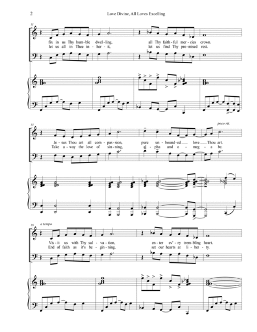 Love Divine All Loves Excelling Unison Choir scores gallery preview page 2