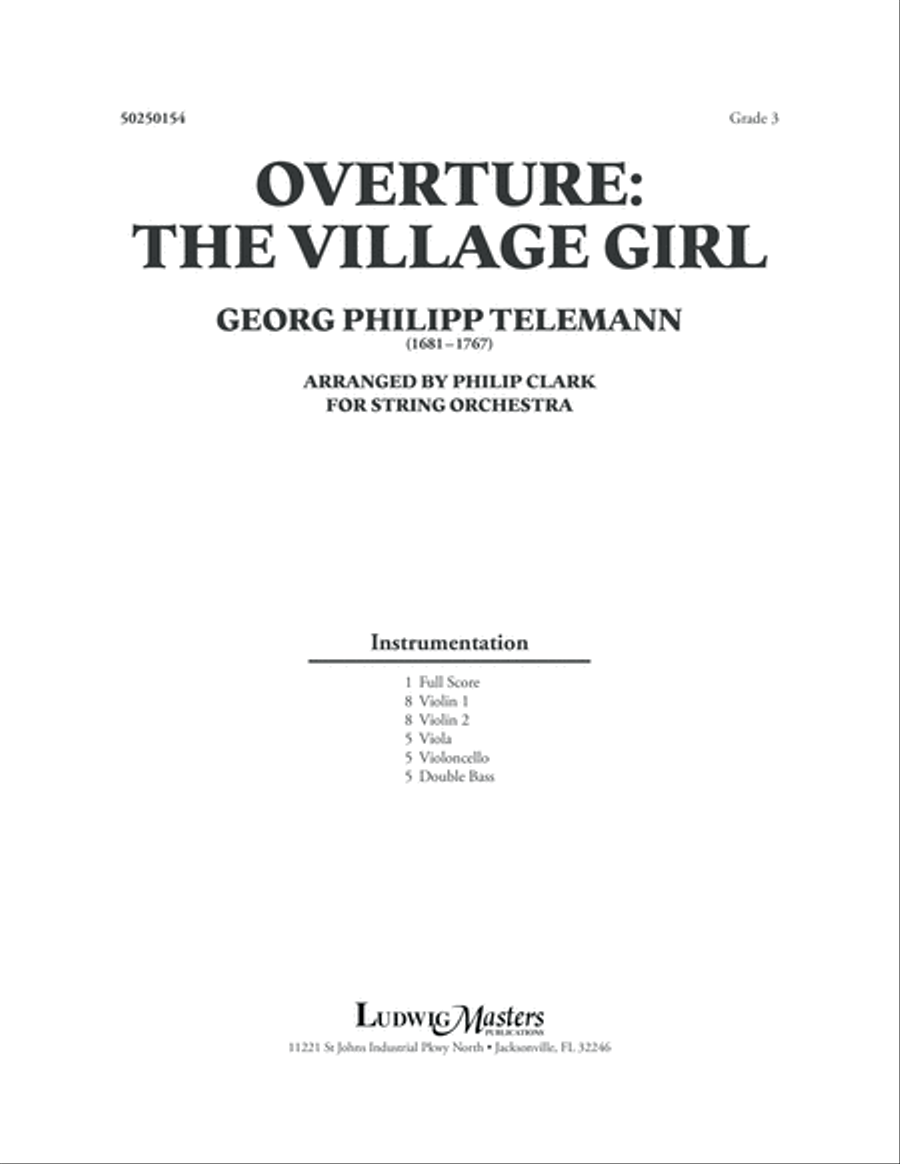 Overture: The Village Girl String Orchestra scores gallery preview page 1
