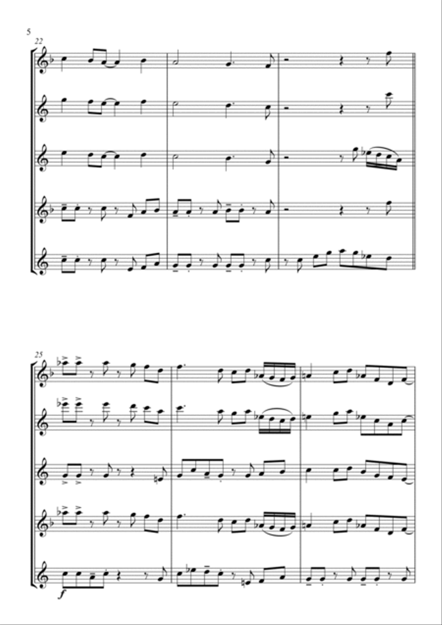 Joy to the (Rockin') World - Rock Carol for Saxophone Quartet Joy to the (Rockin') World - Rock Carol for Saxophone Quartet Saxophone Quartet scores gallery preview page 6