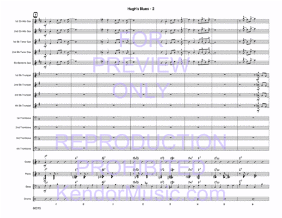 Hugh's Blues Jazz Ensemble scores gallery preview page 3