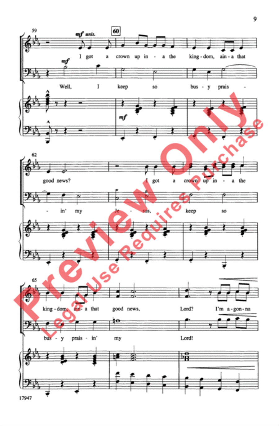 Ain't Got Time to Die (Ain-a That Good News?) 3-Part scores gallery preview page 9