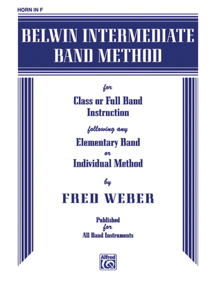 Book cover for Belwin Intermediate Band Method
