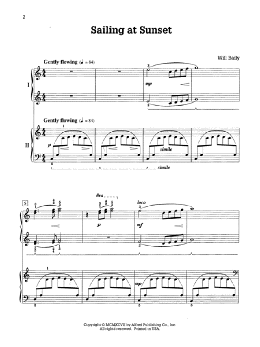 Sailing at Sunset Sailing at Sunset Small Ensemble scores gallery preview page 2