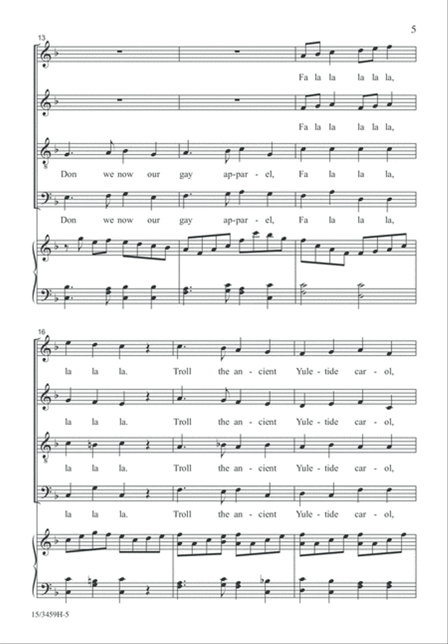 Deck the Hall...In a Minute and a Half 4-Part scores gallery preview page 4