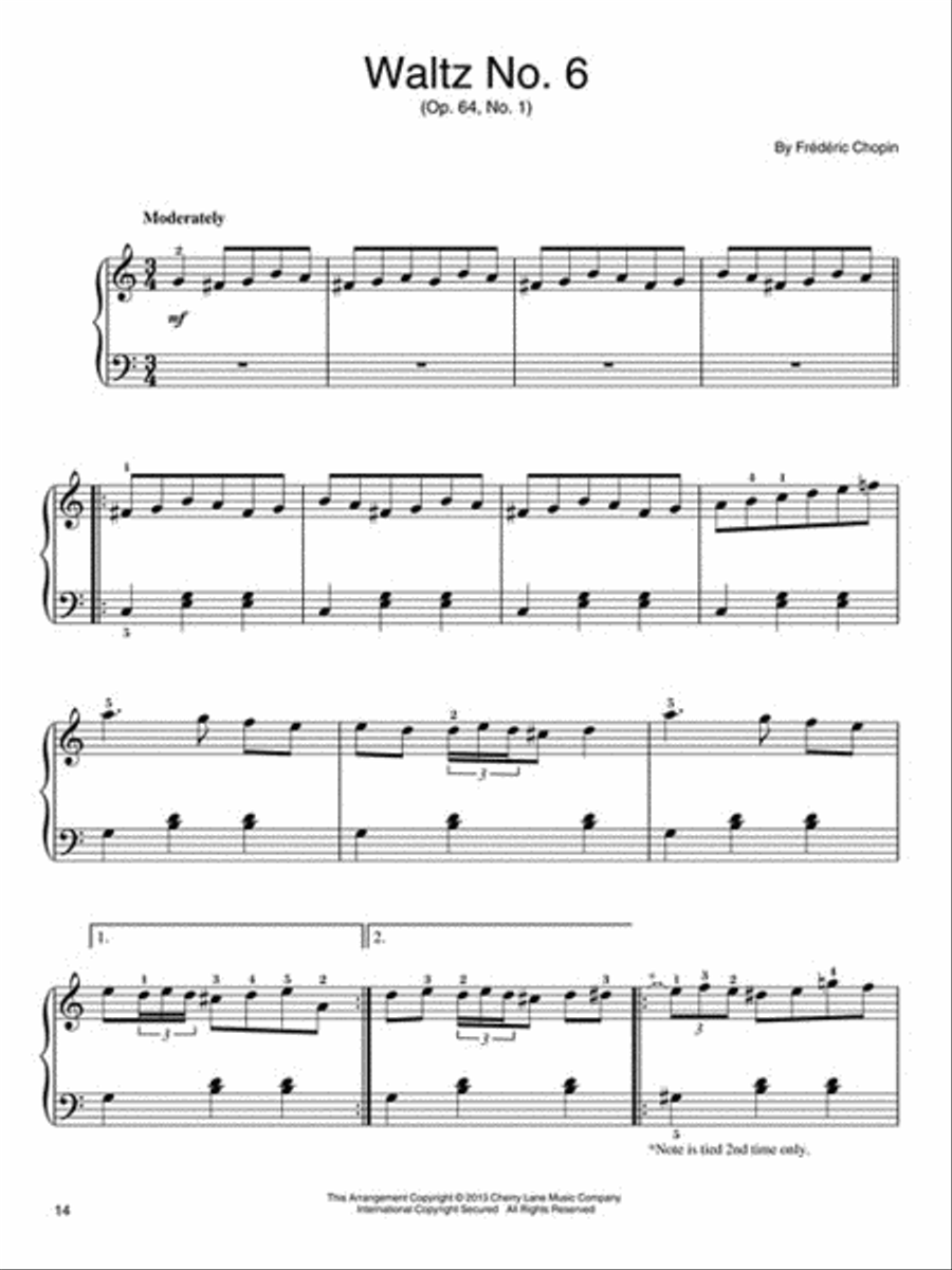 Chopin Waltzes for Easy Piano Easy Piano scores gallery preview page 4