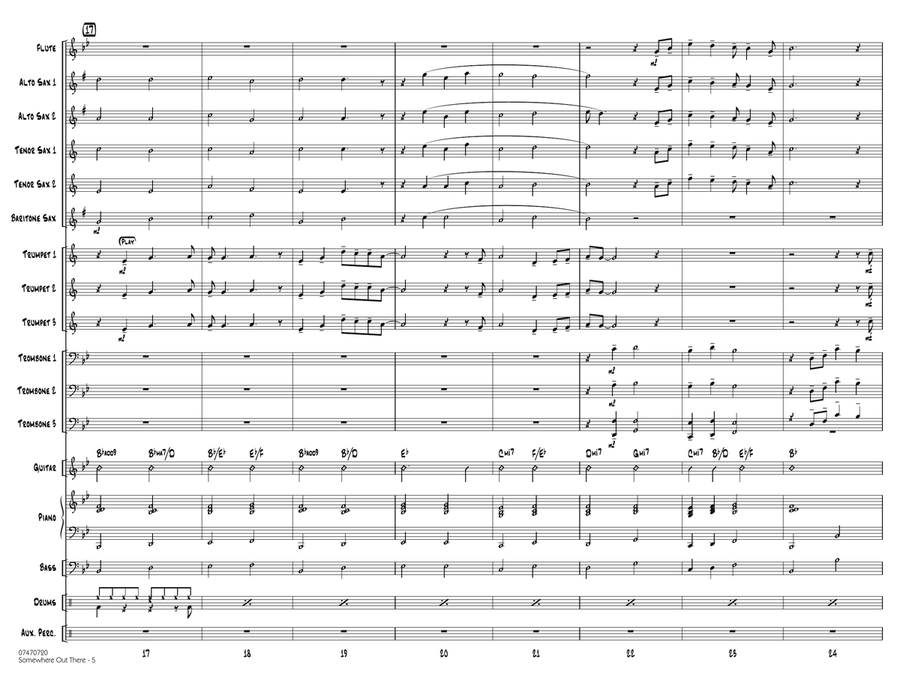 Somewhere Out There - Full Score Jazz Ensemble scores gallery preview page 4