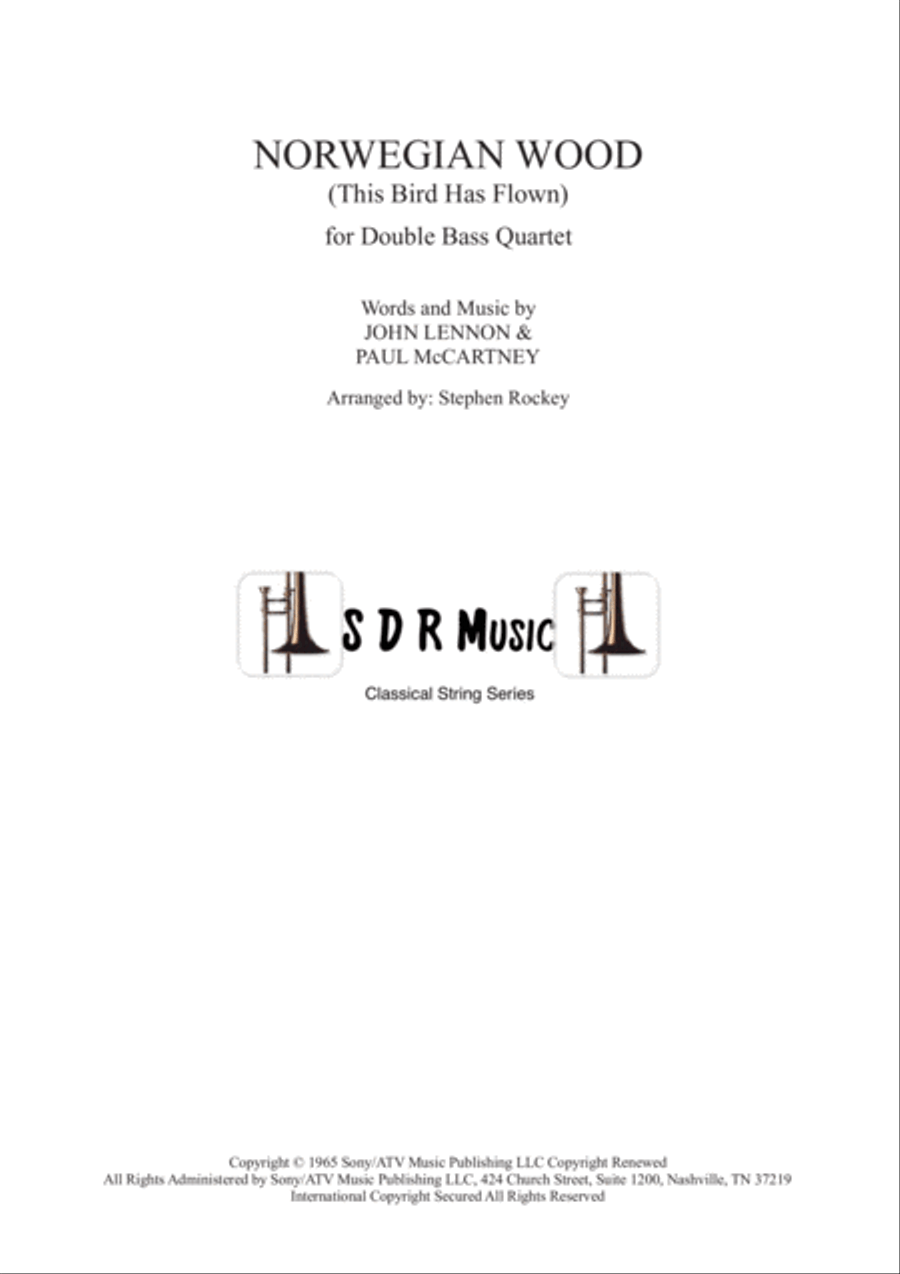 Norwegian Wood (this Bird Has Flown) String Quartet scores gallery preview page 1