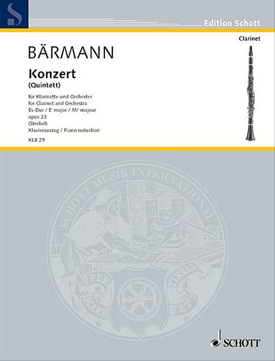 Concerto (Quintet) in E Flat, Op. 23 Clarinet Solo scores gallery preview page 1