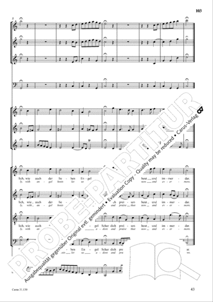 The Complete Sacred Vocal Works (Das geistliche Vokalwerk) Voice scores gallery preview page 104