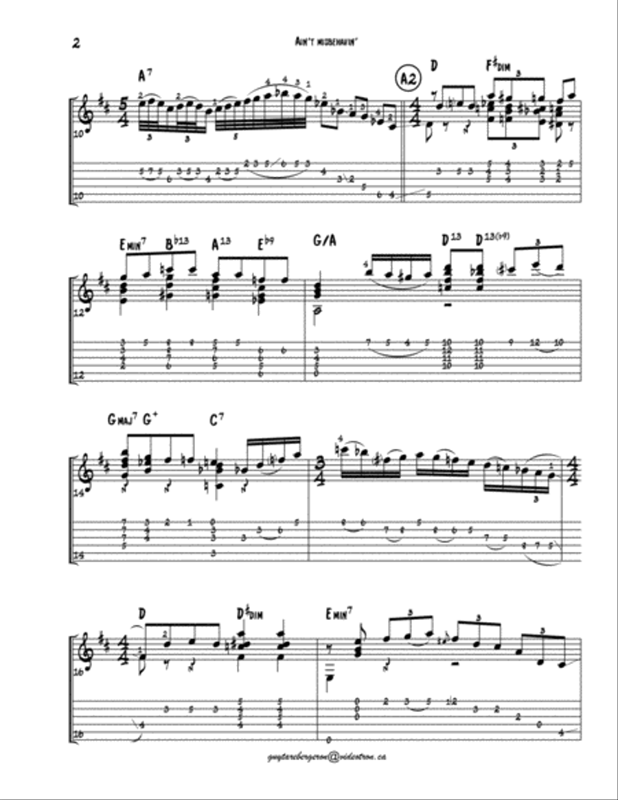 Ain't Misbehavin' Electric Guitar scores gallery preview page 2