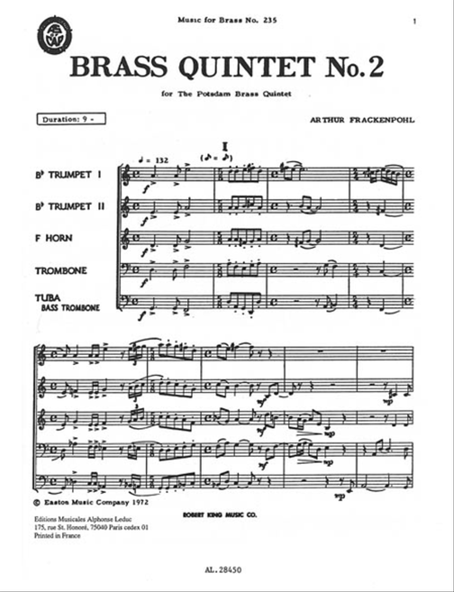 Quintet No.2 (quintet-brass) School and Community scores gallery preview page 3