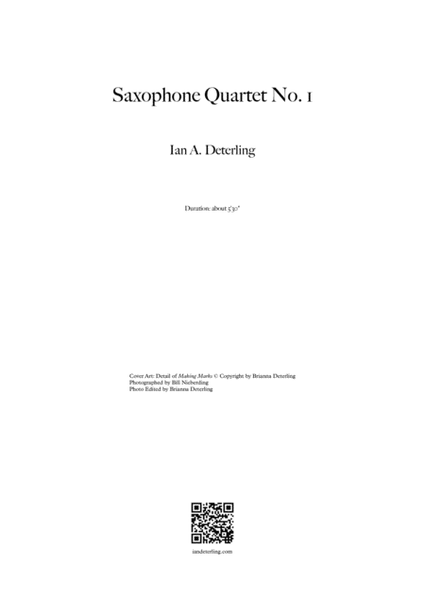 Saxophone Quartet No. 1 image number null