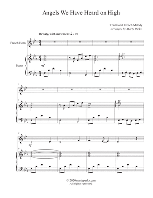 Book cover for Angels We Have Heard on High (French Horn - Piano)