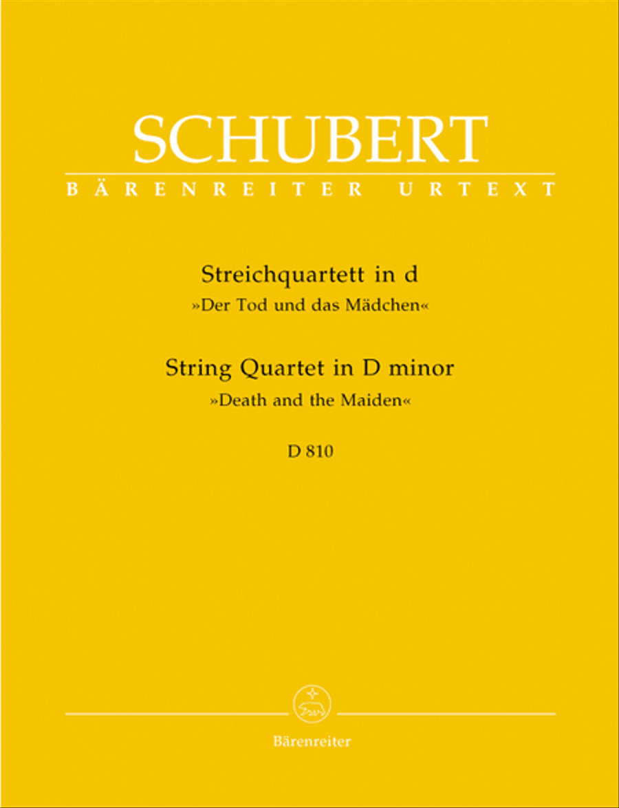String Quartet d minor D 810 'Der Tod und das Madchen' String Quartet scores gallery preview page 1