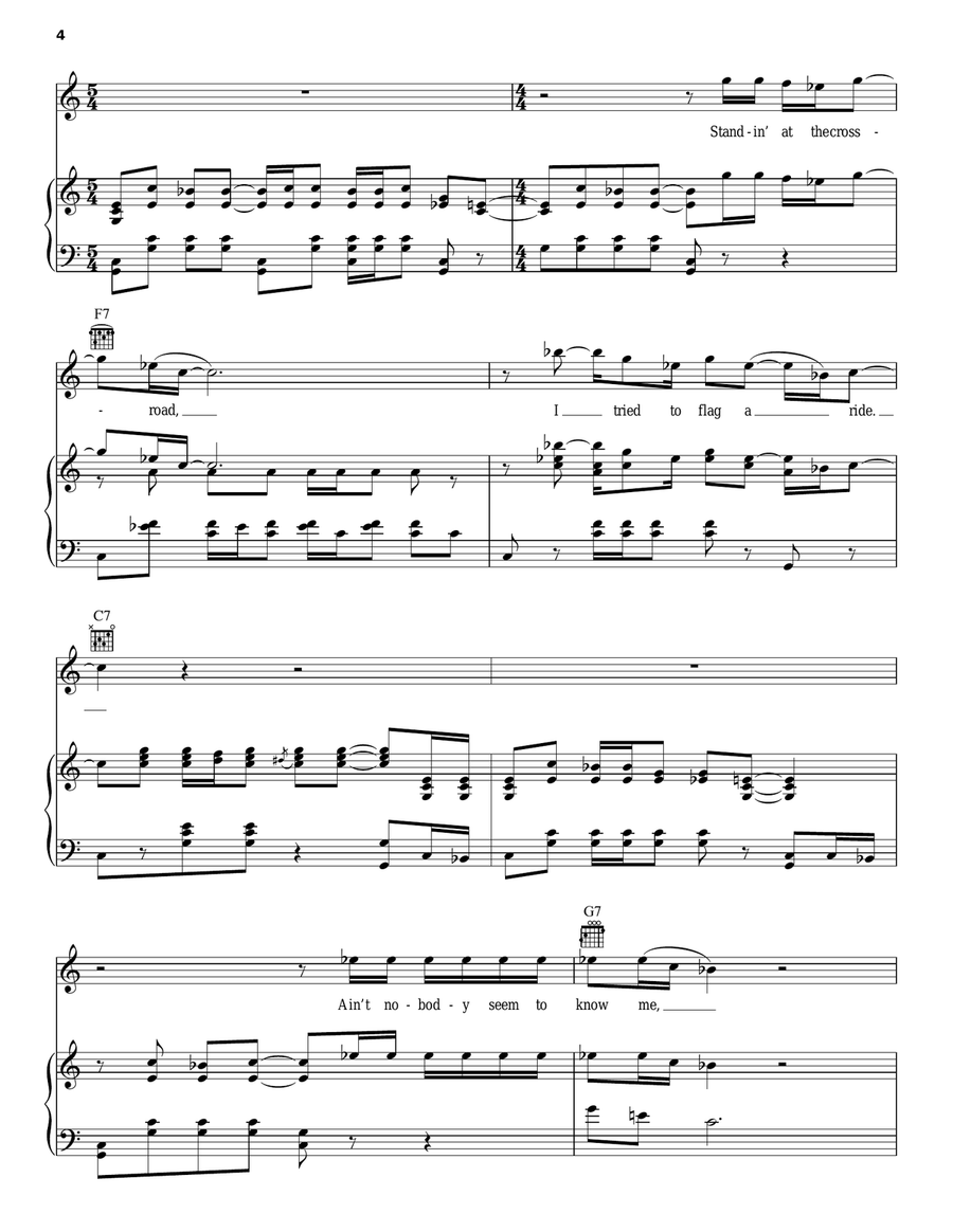 Cross Road Blues (Crossroads) Piano, Vocal, Guitar scores gallery preview page 4