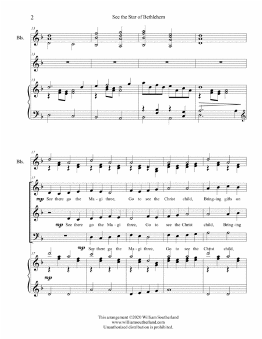See the Star of Bethlehem 3-Part scores gallery preview page 2