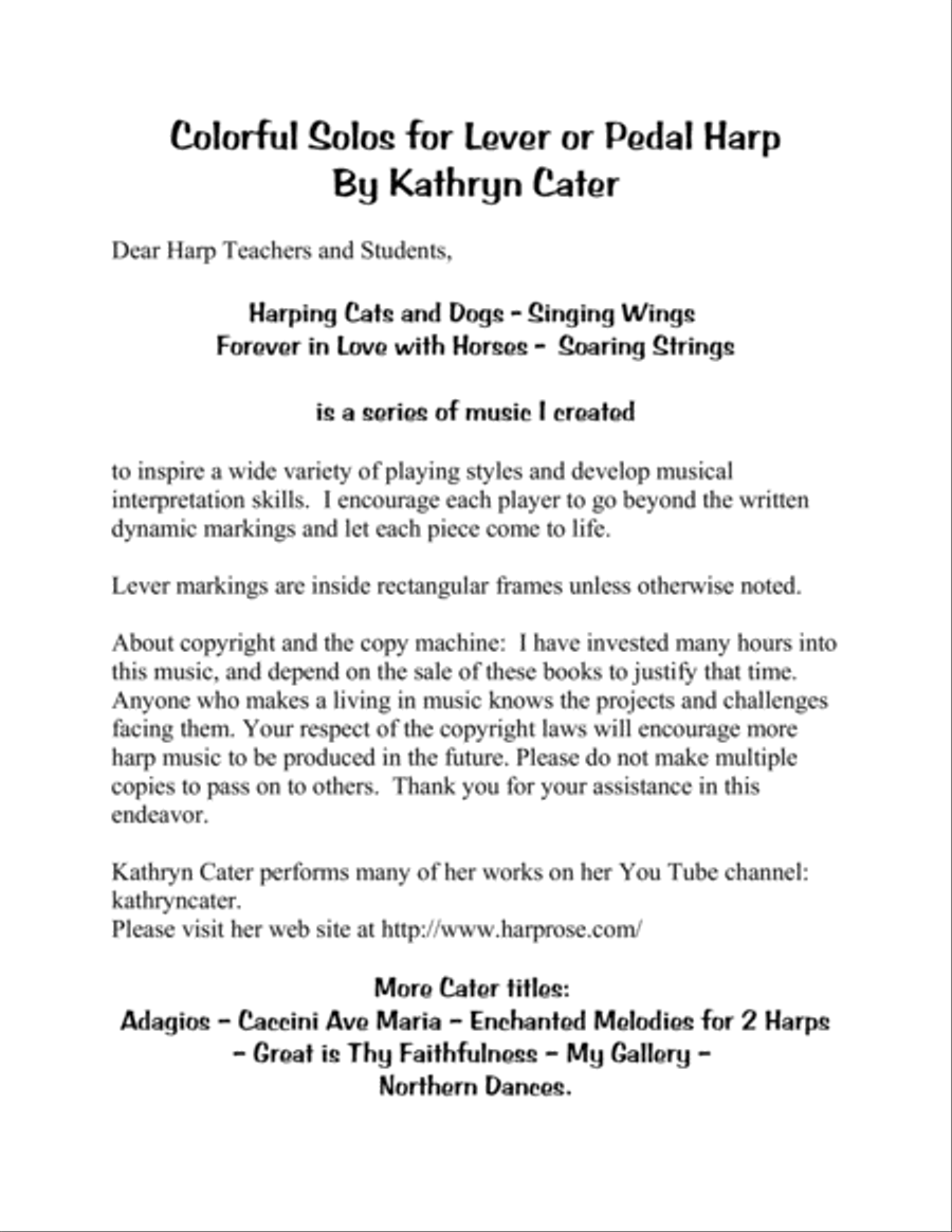 Harping Cats and Dogs Harp scores gallery preview page 2
