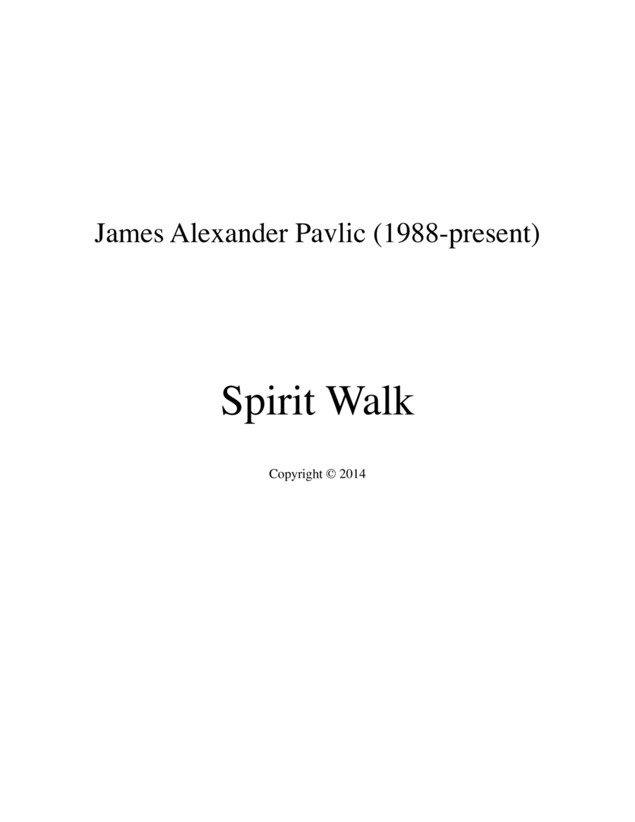 Spirit Walk Large Ensemble scores gallery preview page 1