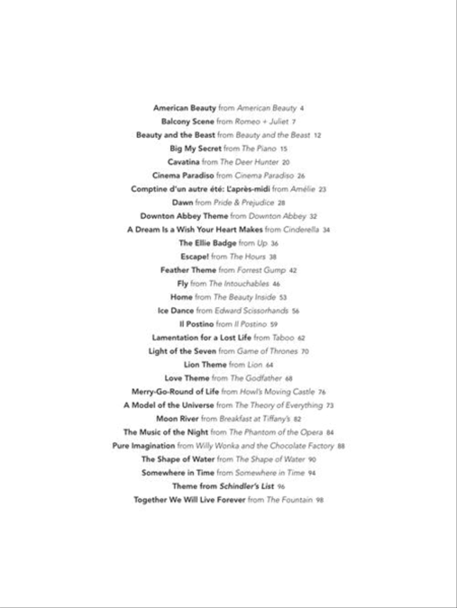 Peaceful Piano Solos: Soundtracks Piano Solo scores gallery preview page 3