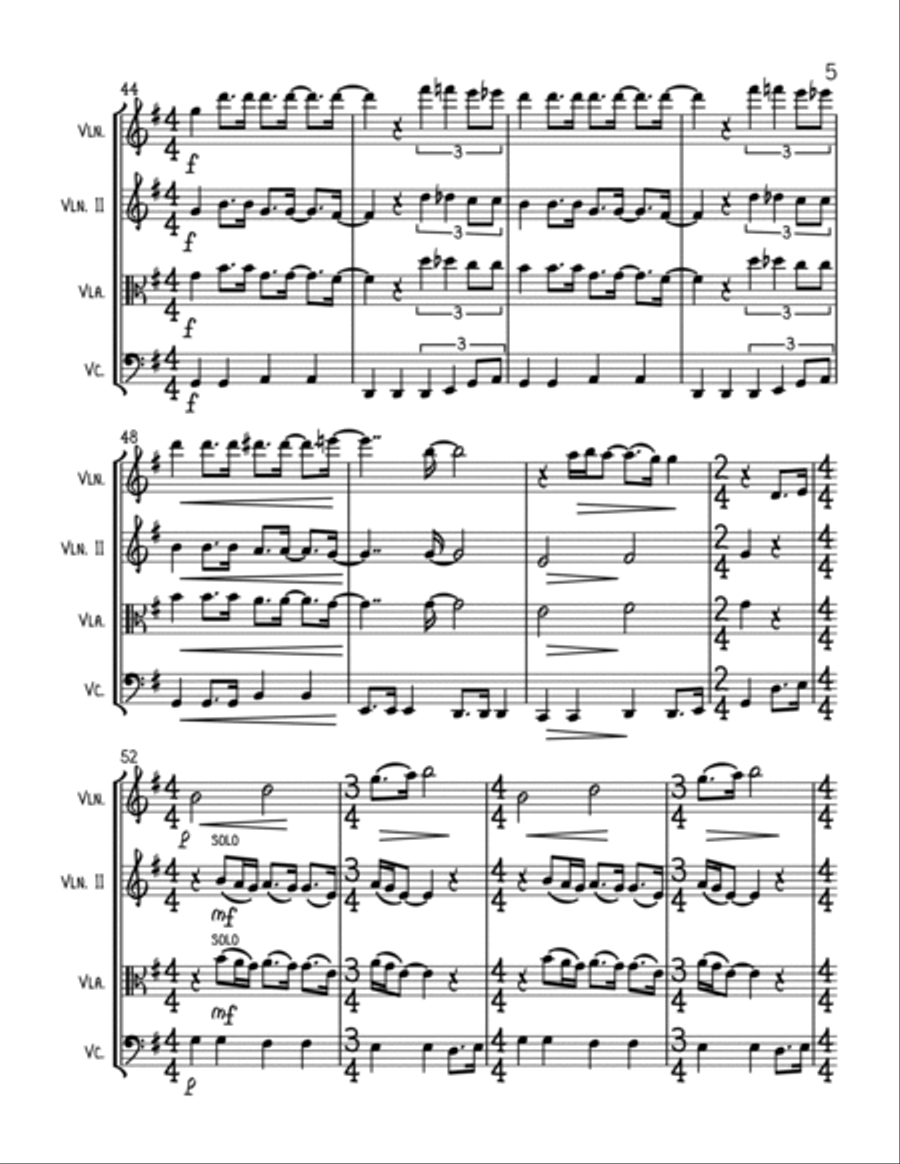 All You Need Is Love String Trio scores gallery preview page 5