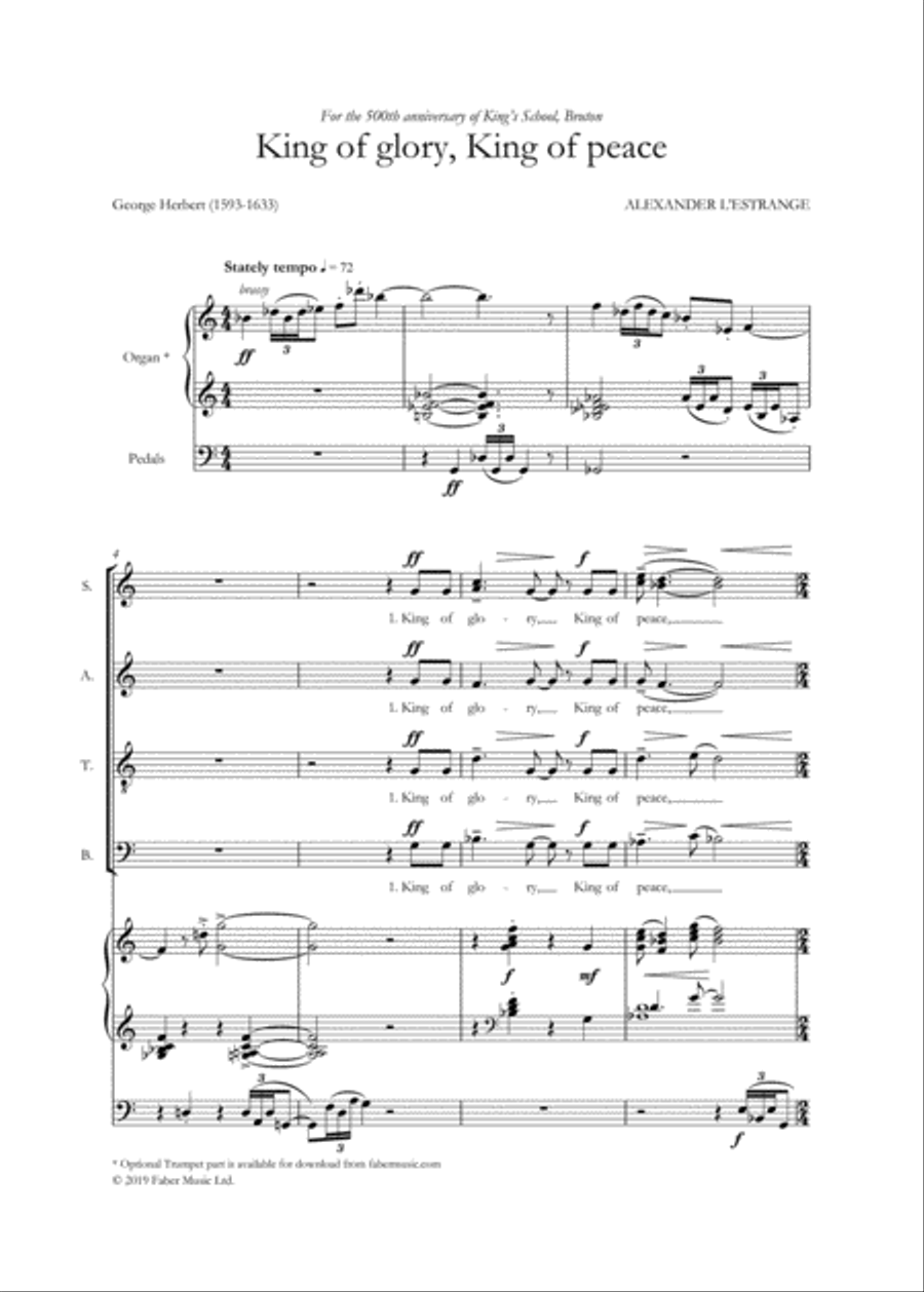 King of Glory, King of Peace 4-Part scores gallery preview page 2