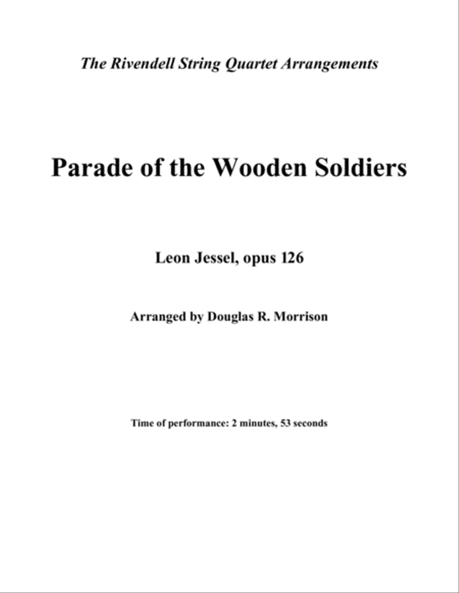 Parade of the Wooden Soldiers String Quartet scores gallery preview page 1