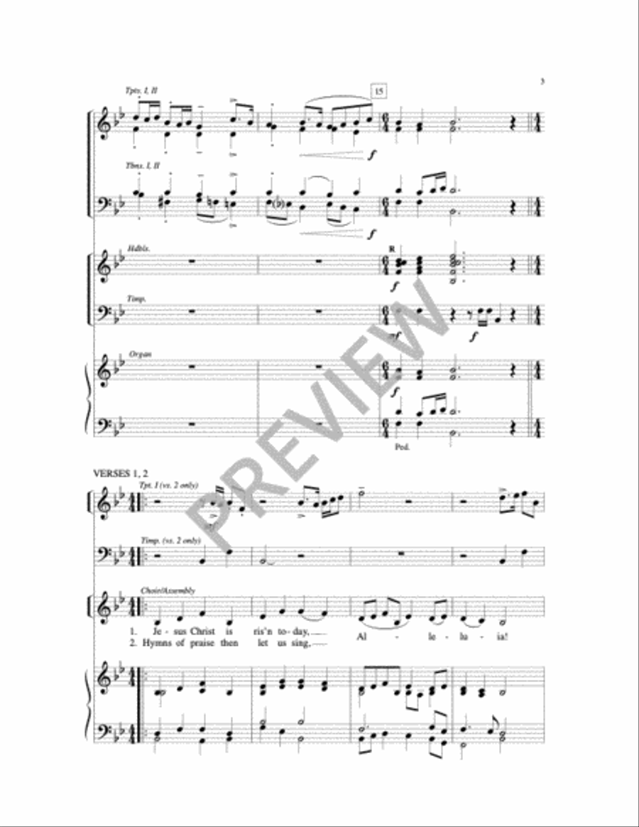 Jesus Christ is Risen Today 4-Part scores gallery preview page 9