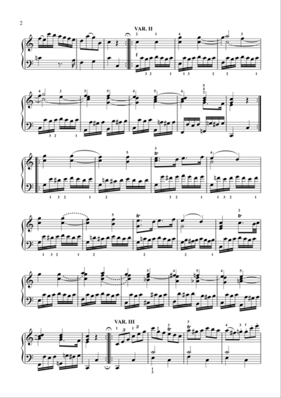 Mozart-12 Variations on Ah, vous dirai-je maman, K.265 Piano Solo scores gallery preview page 3