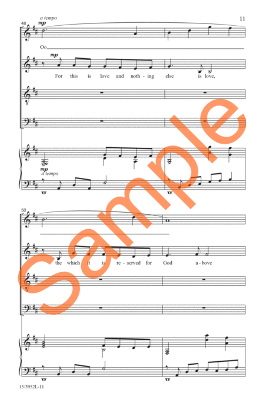 A Prayer in Spring A Prayer in Spring 4-Part scores gallery preview page 10