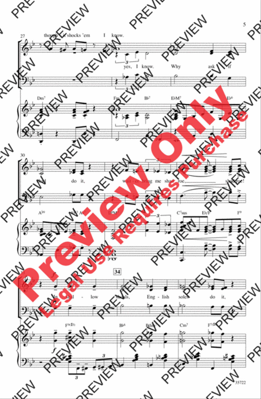 Let's Fall in Love 3-Part scores gallery preview page 5