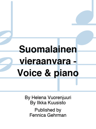 Suomalainen vieraanvara - Voice & piano