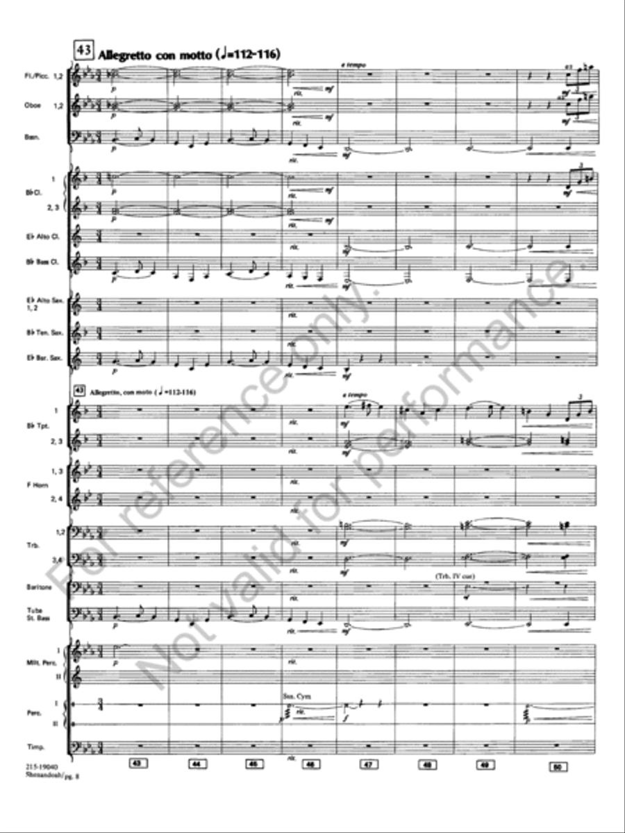 Shenandoah Shenandoah Concert Band scores gallery preview page 10