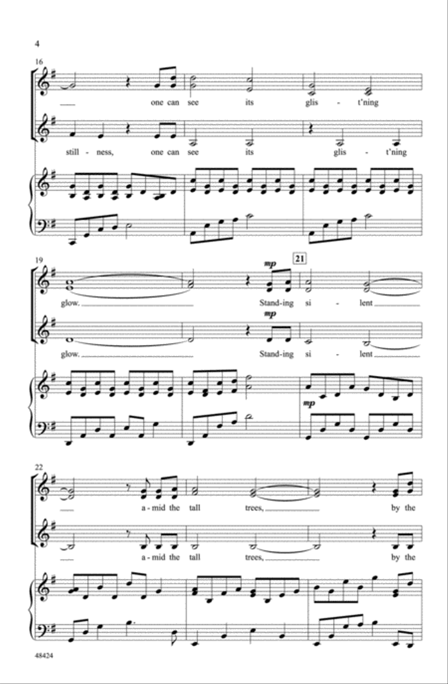 One Can Hear the Falling Snow Choir scores gallery preview page 3