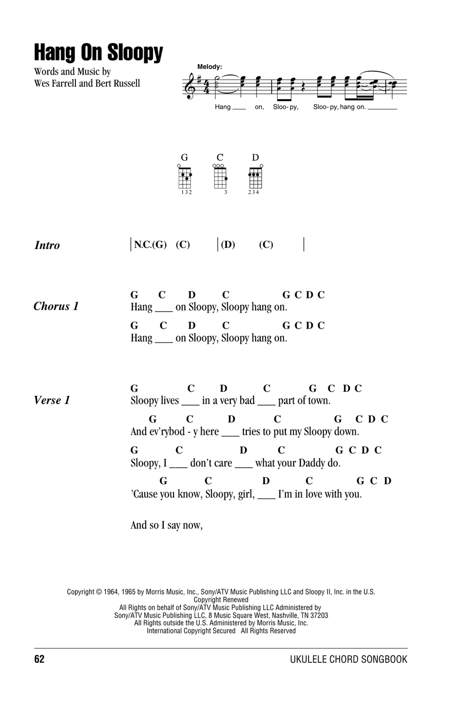 Hang On Sloopy Ukulele scores gallery preview page 1