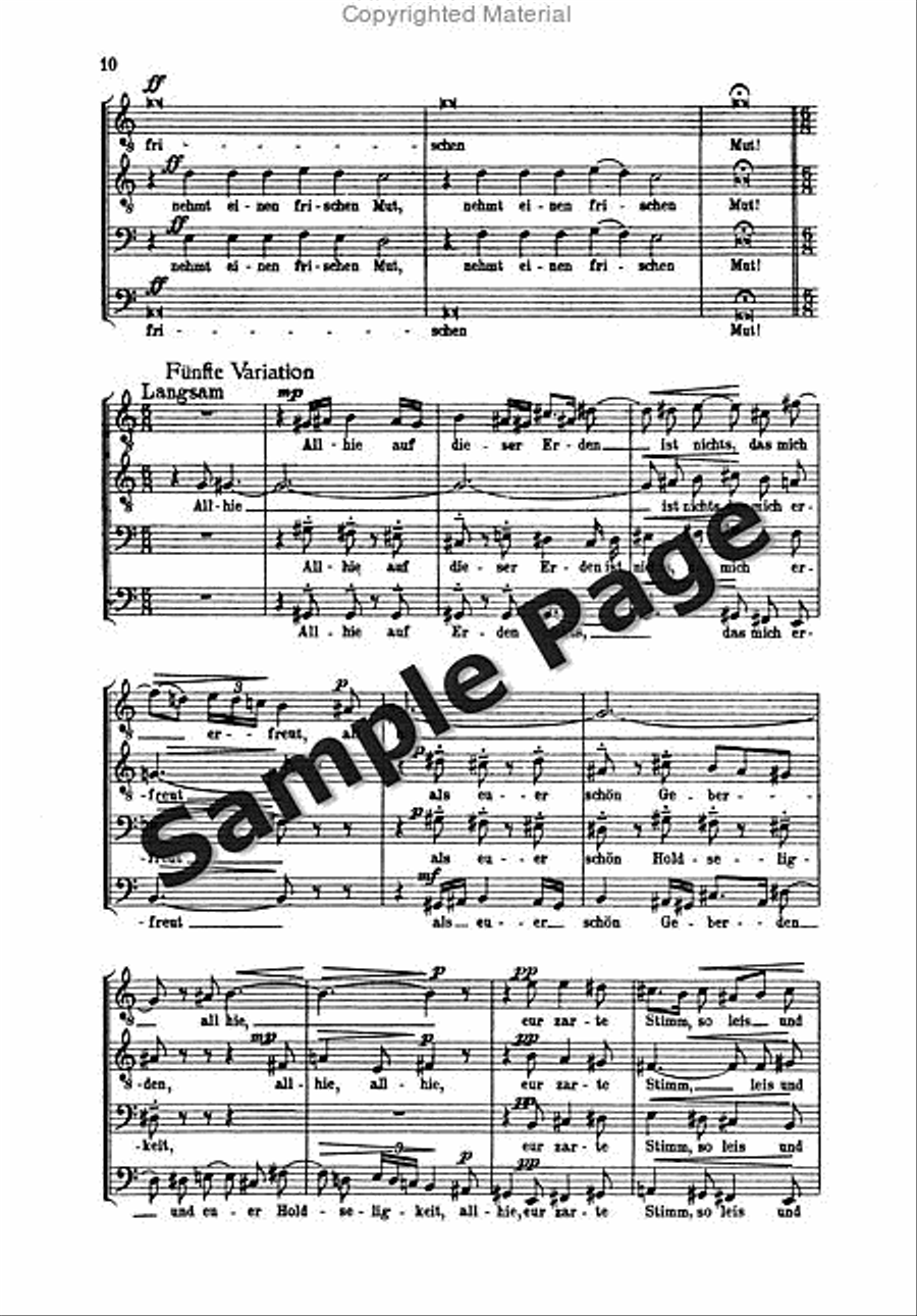 Hindemith Variationen Tanzlied TTBB scores gallery preview page 11