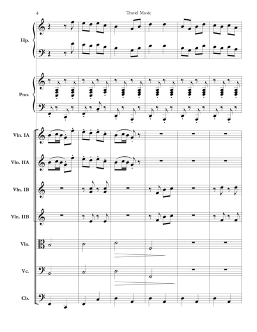 Travel Music Chamber Orchestra scores gallery preview page 4