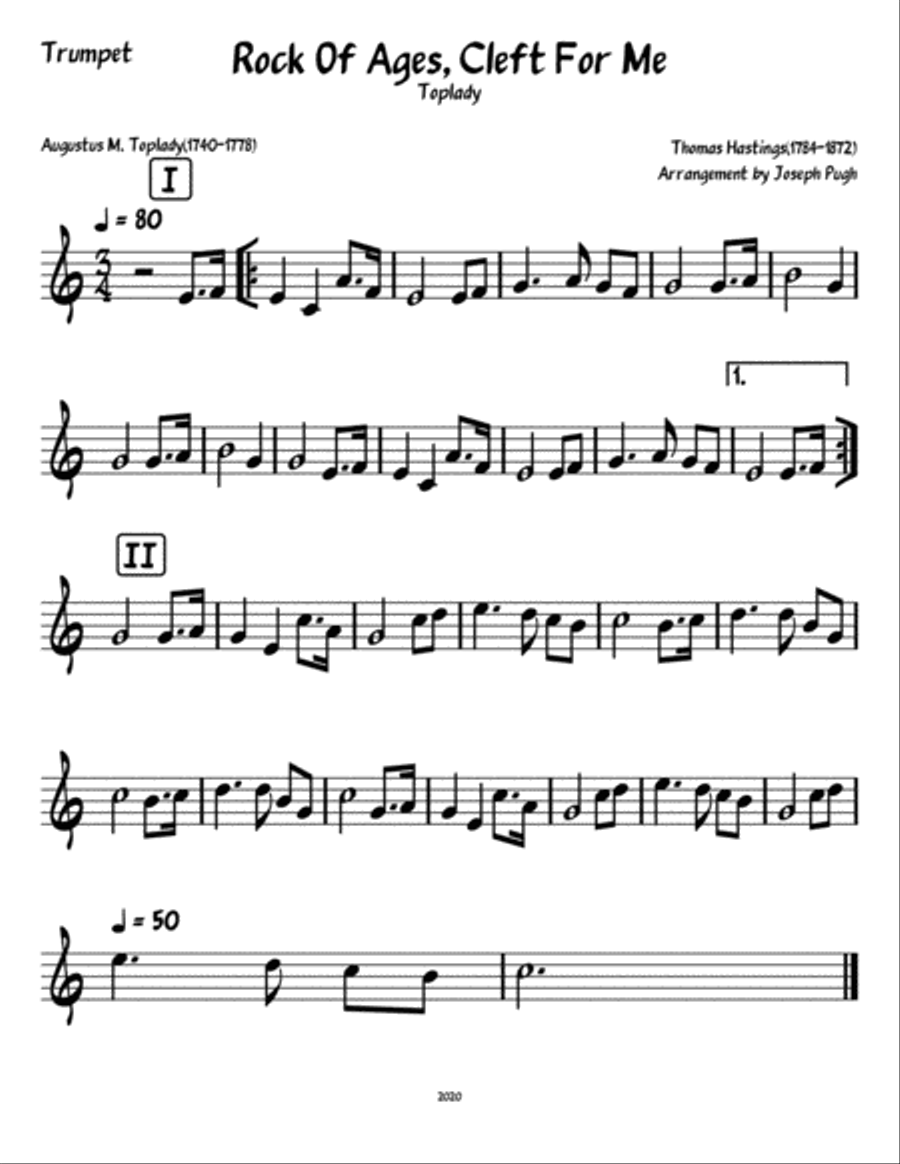 Rock Of Ages (Brass Quintet) Brass Quintet scores gallery preview page 3