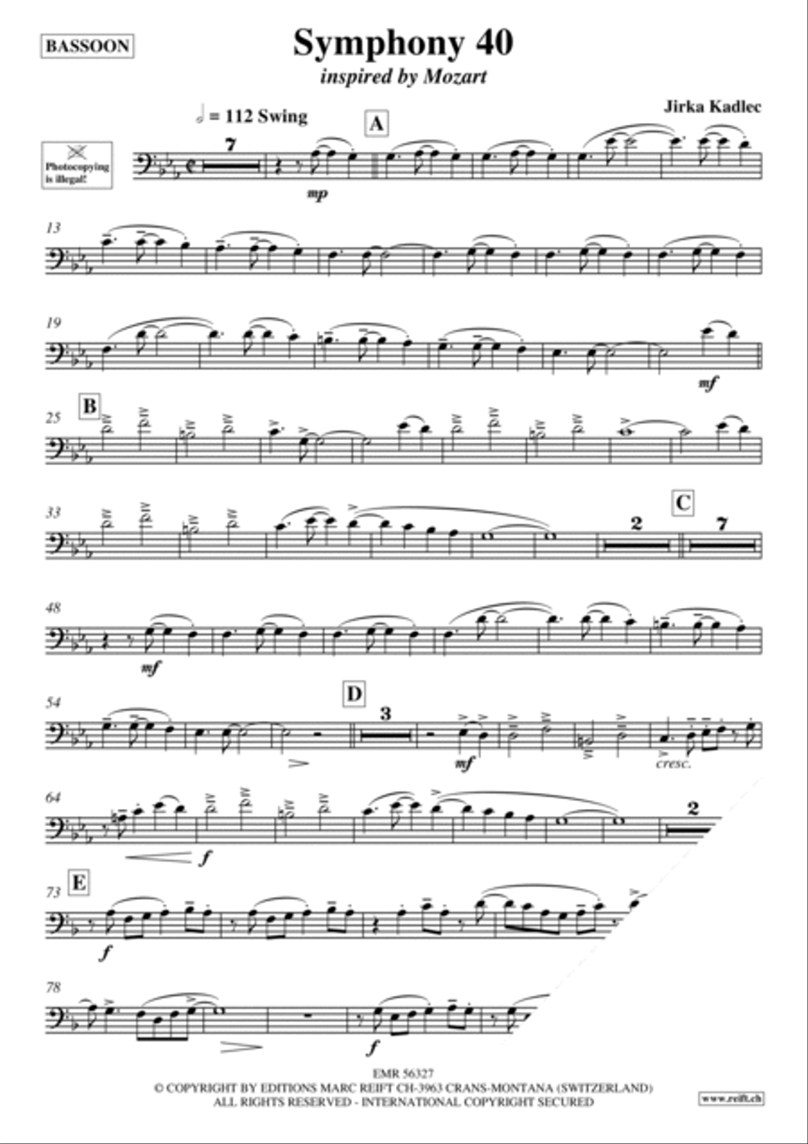 Symphony 40 Bassoon Solo scores gallery preview page 3