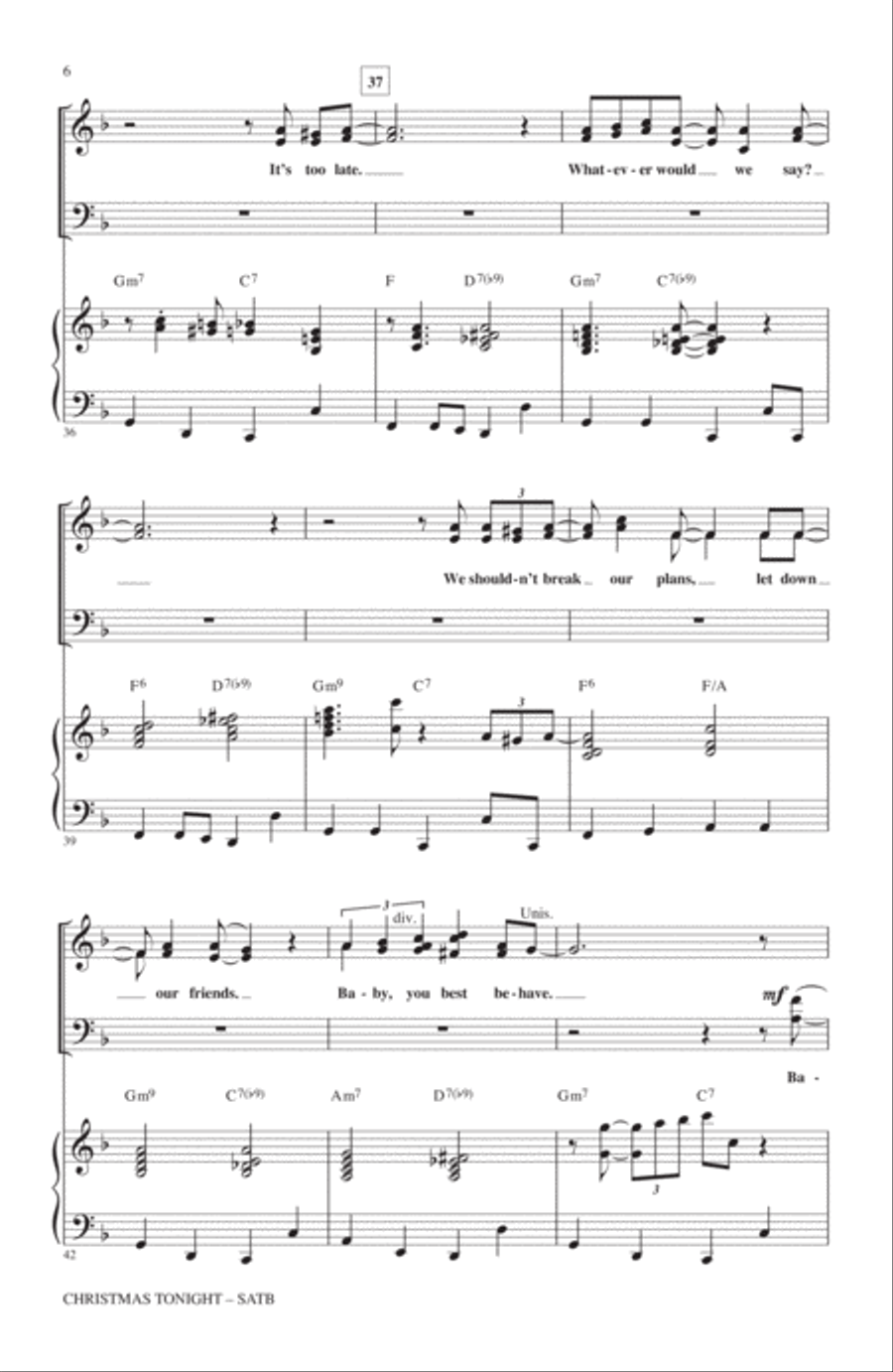 Christmas Tonight 4-Part scores gallery preview page 5