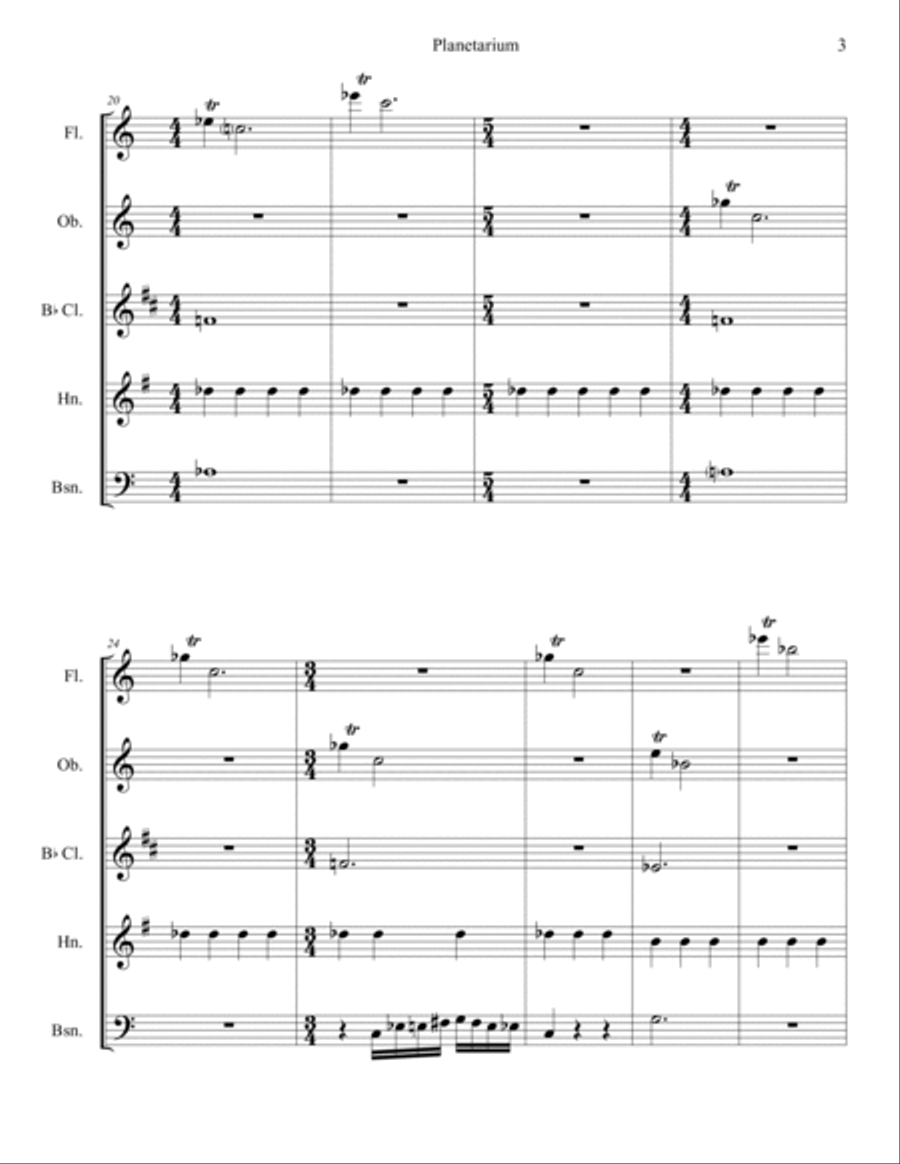 Planetarium Woodwind Quintet scores gallery preview page 3