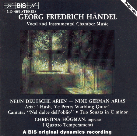 Handel: 9 German Arias Hwv 20