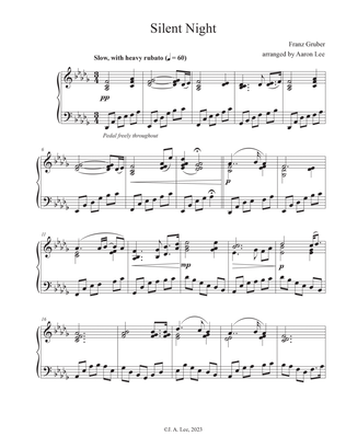 Silent Night (for intermediate solo piano)