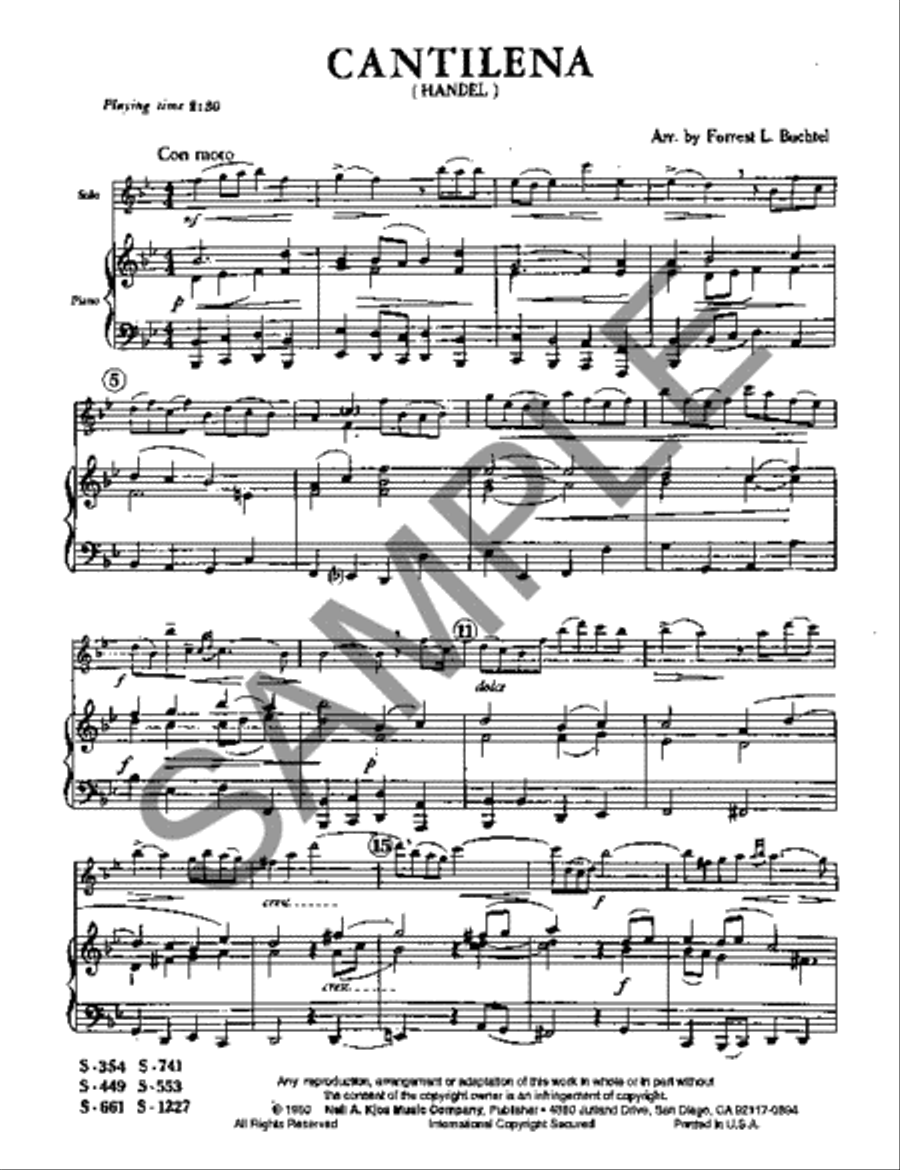 Cantilena Clarinet Solo scores gallery preview page 2