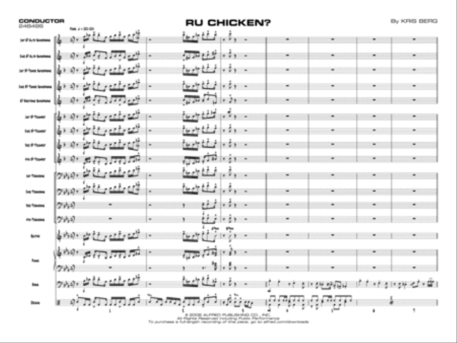 R U Chicken? Jazz Ensemble scores gallery preview page 2