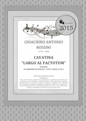 Book cover for Cavatina "Largo al factotum" (Figaro) "Il barbiere de Siviglia": Atto I, Scena II. No. 2