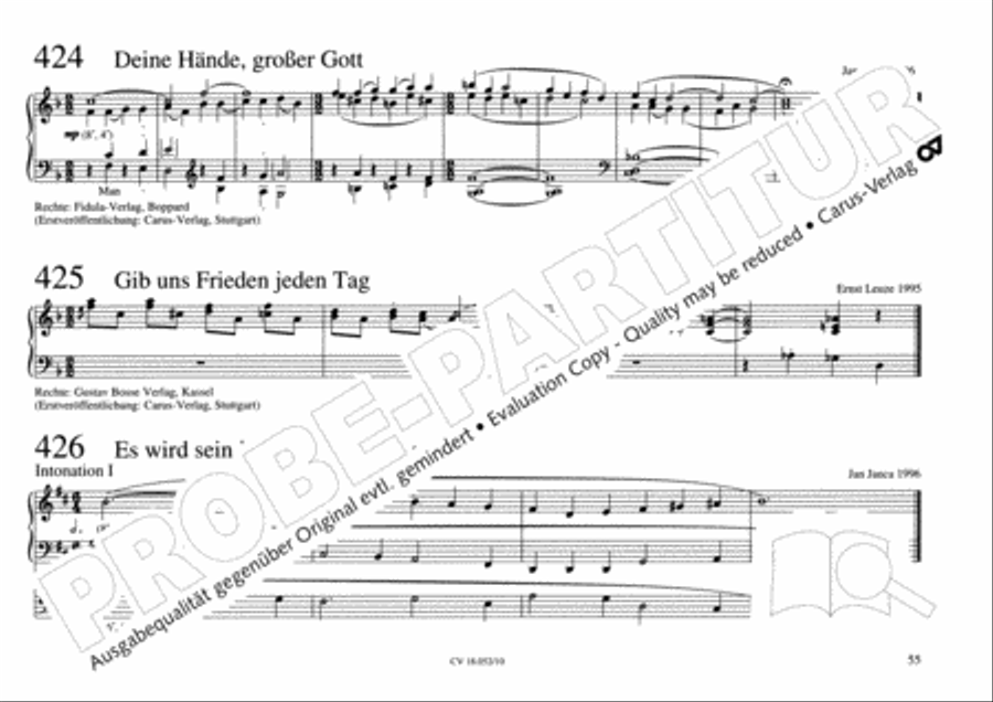 Esslinger Orgelbuch, Bd I-III Organ Solo scores gallery preview page 72
