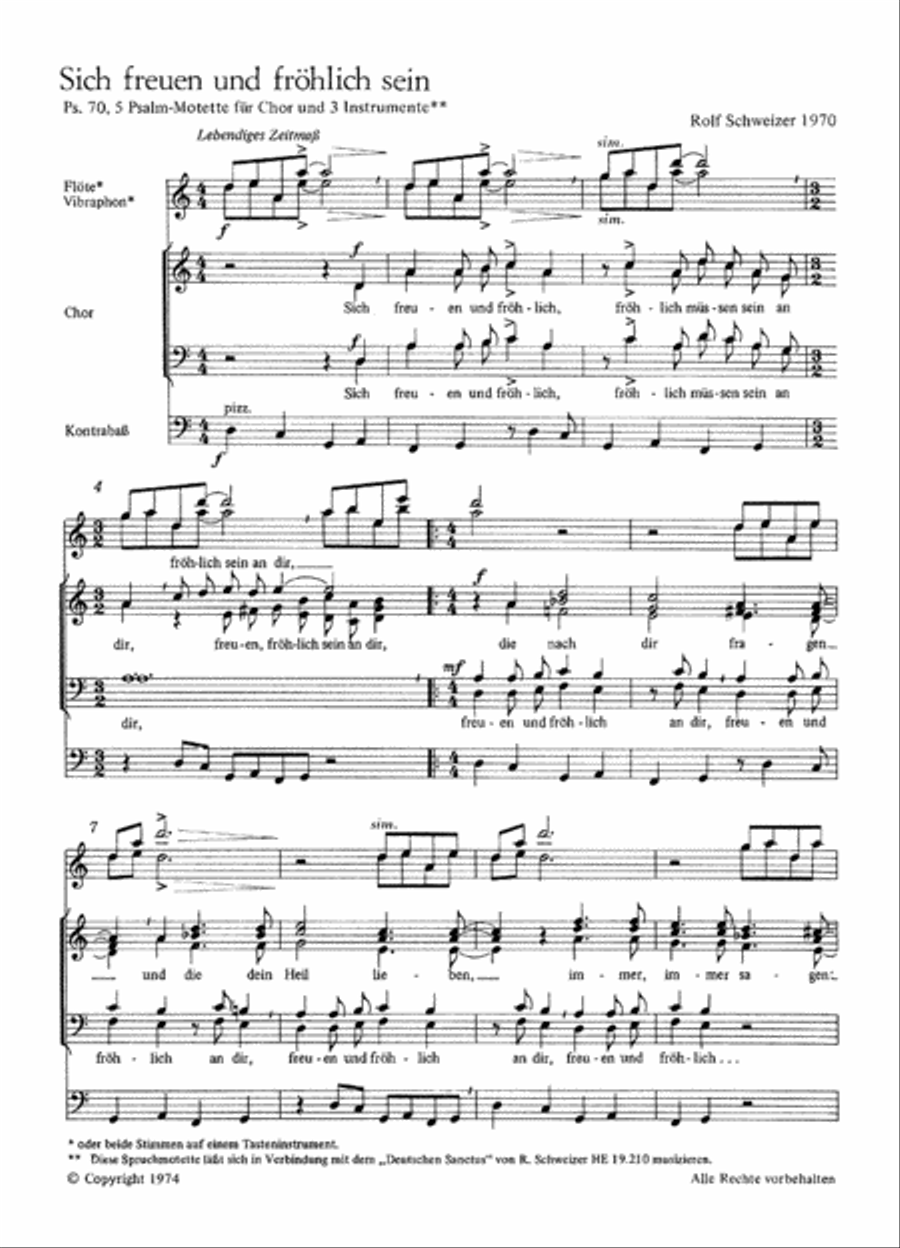 Sich freuen und frohlich sein 4-Part scores gallery preview page 1