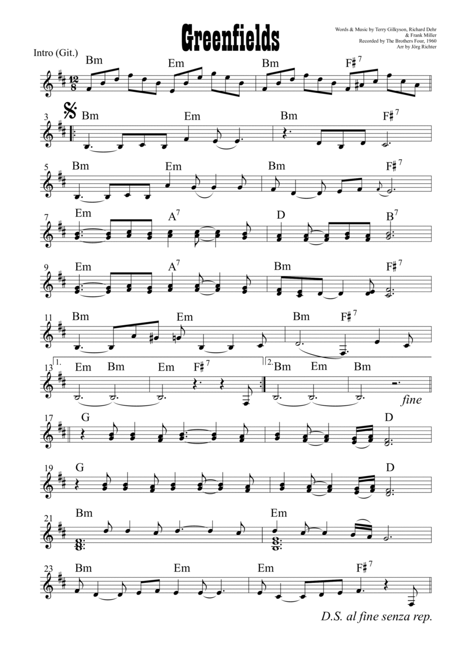 Greenfields Greenfields Piano scores gallery preview page 1