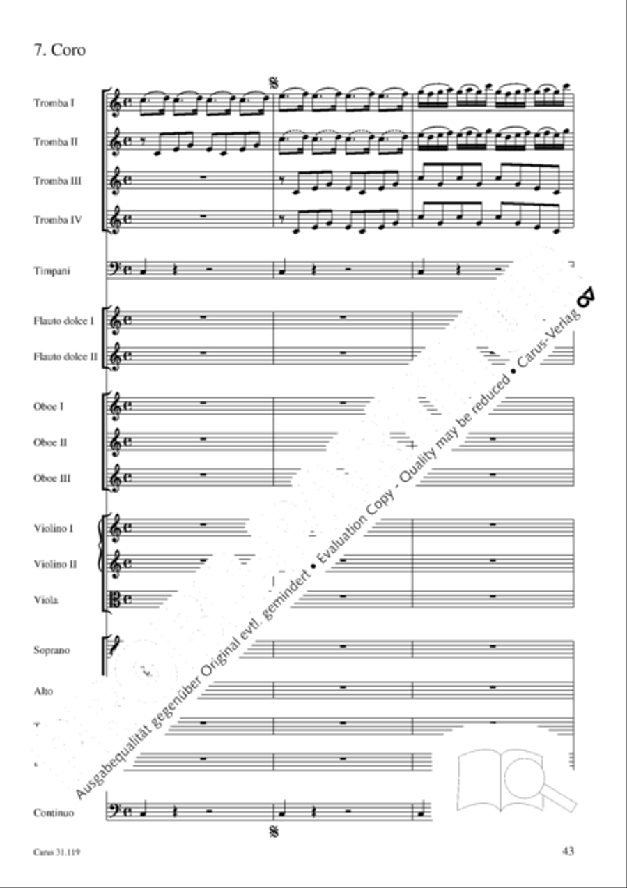 Praise the Lord, O Jerusalem (Preise, Jerusalem, den Herrn) 4-Part scores gallery preview page 44